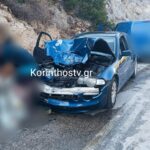 Κορινθία: Σοβαρό τροχαίο στο Ρυτό με σύγκρουση δύο οχημάτων (φωτό)